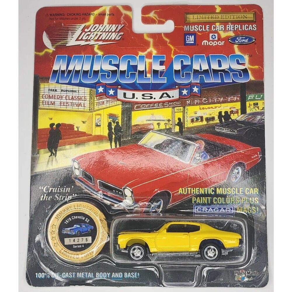 1994 Johnny Lightning Muscle Cars USA 1970 Chevelle SS Series 4 Yellow HW20